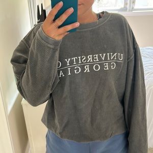 Waffled university of georgia crewneck